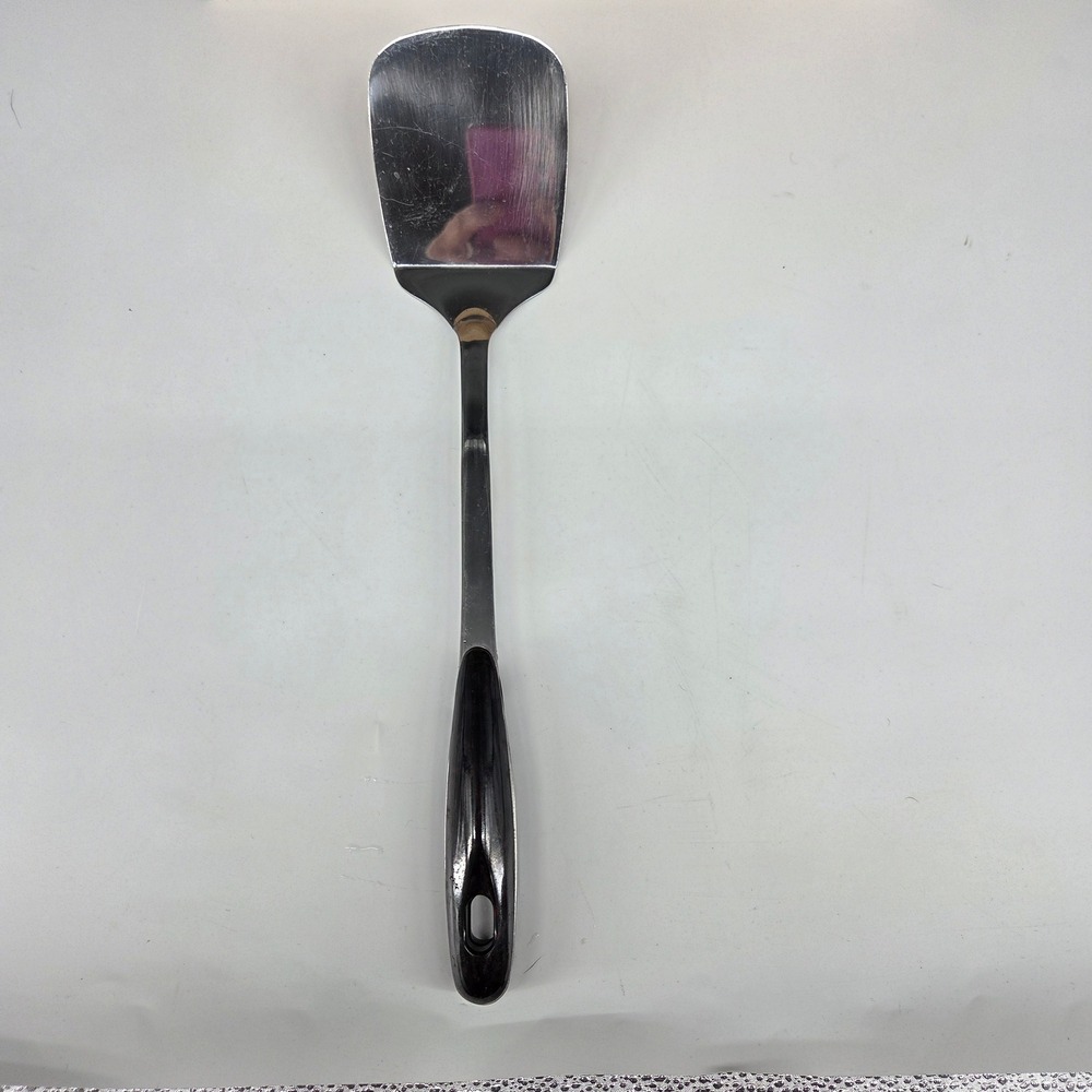 Myland Stainless Steel Turner Spatula Marbled Brown Red Tortoise Resin Handle